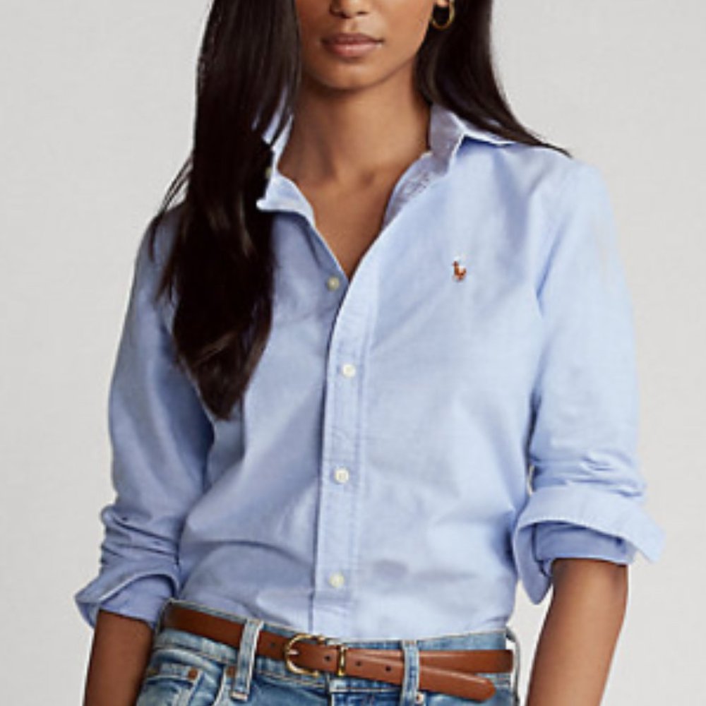 Ralph Lauren | Blue Slim Fit Cotton Oxford Shirt